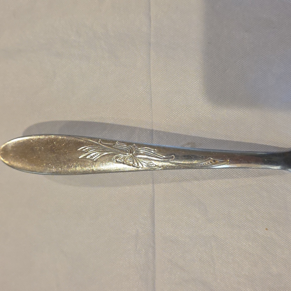 Utica Cutlery Co. Vtg Stainless Steel Silver Cake Pie Server Etched‎ Handle - Picture 3 of 5